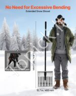 Alumino sniego kastuvas 40 cm su nuimama rankena - Image 3