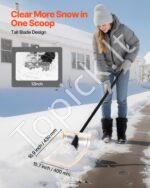 Alumino sniego kastuvas 40 cm su nuimama rankena - Image 4