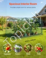 Augalų apsaugos narvas – 250 x 120 x 120 cm daržovių lysvės priedanga su užtrauktuku - Image 2