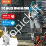 Aukšto slėgio plovyklos siurblys 19 mm velenui, horizontalus 3400 PSI / 2,5 GPM (atsarginis siurblio komplektas) - Image 2
