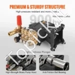 Aukšto slėgio plovyklos siurblys 25,4 mm velenui, horizontalus trijų stūmoklių 4400 PSI / 4 GPM (atsarginis siurblio komplektas) - Image 4
