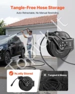 Automatinė aukšto slėgio žarnos ritė 325 x 130 x 350 mm su 18.3 m ilgio žarna ir 4000 PSI galia - Image 2