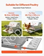 Automatinė vištų lesykla – cinkuoto plieno mechaninė lesykla paukščiams su 11,34 kg talpa - Image 4