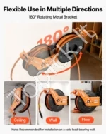Automatinė žarnos ritė 15 m suspaustam orui su gumine žarna ir pasukamu laikikliu - Image 5