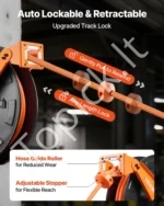 Automatinė žarnos ritė 15m su hibridine pneumatine žarna 20,7 bar - Image 3