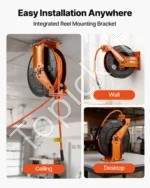 Automatinė žarnos ritė 15m su hibridine pneumatine žarna 20,7 bar - Image 5