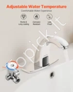 Automatinis bekontaktis vonios praustuvo maišytuvas 160 x 45 x 125 mm su judesio jutikliu ir dengiamąja plokštele - Image 4