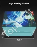 Automatiškai tamsėjantis suvirinimo stiklelis 108 x 51 mm, DIN 10 - Image 3