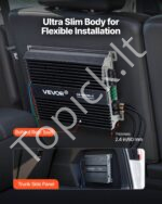 Automobilinis garso stiprintuvas monoblokas 1200W D klasės žemų dažnių garsiakalbiui 1 kanalo - Image 5