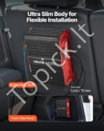 Automobilinis garso stiprintuvas monoblokas 1500W D klasės žemų dažnių garsiakalbiui 1 kanalo - Image 5