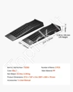 Automobilio serviso rampos, 2 vnt. (9072 kg bendroji masė / 65 mm kėlimo aukštis) - Image 7