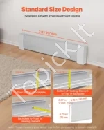 Baltas 917 x 81 x 193 mm standartinis juostinis radiatoriaus (baseboard) gaubtas - Image 2