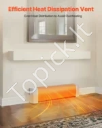 Baltas 917 x 81 x 193 mm standartinis juostinis radiatoriaus (baseboard) gaubtas - Image 4