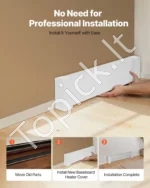 Baltas 917 x 81 x 193 mm standartinis juostinis radiatoriaus (baseboard) gaubtas - Image 5