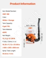 Benzininis 63 cm³, 3 AG variklis, benzininis purkštuvas su 16 l talpos baku, miltelių ir skysčio purškimo sistema - Image 7