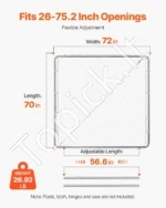 Cinkuoto plieno tinklinės tvoros varteliai 72 x 70 colių (pritaikomi 2–6 pėdų pločio angoms) - Image 4