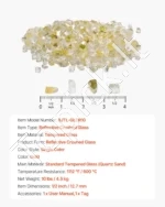 Dekoratyvinis stiklas židiniams – atspindintys auksiniai stiklo akmenys lauko ugniavietėms, 4,5 kg - Image 7