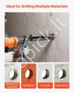 Diamantinė gręžimo karūna, 89 mm skersmuo, 356 mm gylis, šlapiam gręžimui - Image 4