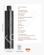 Diamantinė gręžimo karūna, 89 mm skersmuo, 356 mm gylis, šlapiam gręžimui - Image 7