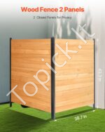 Dviejų dalių medinė lauko tvorelė-skydas oro kondicionieriams ir šiukšliadėžėms 1100 x 982 x 1085 mm - Image 2