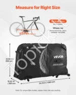 Dviračio transportavimo krepšys 1380 x 265 x 830 mm, universalus dėklas su TSA užraktu ir ratukais kelionėms - Image 2