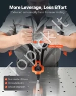Dviveris aklintuvų rinkinys 340 mm su 7 keičiamais dygliais ir 70 kniedžių veržlių - Image 5