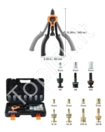 Dviveris aklintuvų rinkinys 340 mm su 7 keičiamais dygliais ir 70 kniedžių veržlių - Image 6