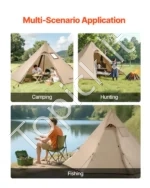 Dvivietė piramidės tipo palapinė (hot tent) su krosnelės anga, 3,2 m skersmens - Image 6