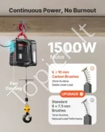 Elektrinė gervė-kėlimo keltuvas 2-in-1, 500 kg, 1500W, 7,6 m kėlimo aukštis - Image 5