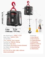 Elektrinė gervė-kėlimo keltuvas 2-in-1, 500 kg, 1500W, 7,6 m kėlimo aukštis - Image 7