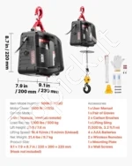 Elektrinė gervė-kėlimo keltuvas 2-in-1, 500 kg, 1500W, belaidis valdymas - Image 7