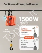 Elektrinė gervė-kėlimo keltuvas 3-in-1, 500 kg, 1500W, valdymas trimis būdais - Image 5
