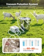 Elektrinė melžimo mašina ožkoms 3 l, belaidė su 5200 mAh akumuliatoriumi ir pulsavimo sistema - Image 5