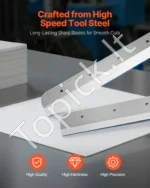 Elektrinė popieriaus pjaustyklė 450 mm pjovimo plotis 40 mm storis giljotina su infraraudonųjų spindulių funkcija - Image 3