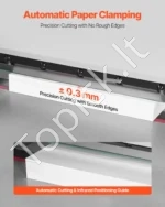Elektrinė popieriaus pjaustyklė 450 mm pjovimo plotis 40 mm storis giljotina su infraraudonųjų spindulių funkcija - Image 4