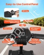 Elektrinis keturių ratų paspirtukas senjorams automatiškai sulankstomas vežimėlis 15 km - Image 7