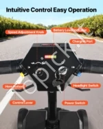 Elektrinis keturių ratų paspirtukas senjorams sulankstomas neįgaliųjų vežimėlis 18 km - Image 7