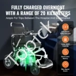 Elektrinis vežimėlis suaugusiems 136 kg sulankstomas lengvas motorizuotas vežimėlis 19,3 km - Image 3