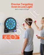 Elektroninė smiginio lenta su LED apšvietimu (48 žaidimai, iki 8 žaidėjų) - Image 6