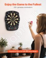 Elektroninė smiginio lenta su spalvotu LCD ekranu (43 žaidimai, iki 8 žaidėjų) - Image 2