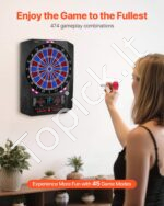 Elektroninė smiginio lenta su spalvotu LED ekranu (45 žaidimai, iki 8 žaidėjų) - Image 2