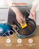 Emaliuoto ketaus puodas 4,7 l duonos kepimui ir troškinimui - Image 5