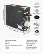 Garų generatorius pirtims ir SPA 7,5 kW, 44,5 x 19,5 x 39,5 cm - Image 7