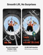 Gelbėjimo trikojis su keltuvu, 1179 kg, 30 m lynas, 1,6 - 2,45 m darbinis aukštis - Image 3