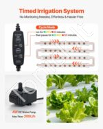 Hidroponinė sistema 108 vietų 3 pakopų UPVC vamzdžių augalų auginimui - Image 4