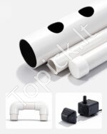 Hidroponinė sistema 90 vietų 3 pakopų UPVC vamzdžių su laikmačiu 980 x 460 x 1280 mm - Image 3