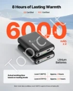 Įkraunamos šildomos kojinės su 6000 mAh baterija ir programėlės valdymu (Universalus dydis, ES 38–48) - Image 5