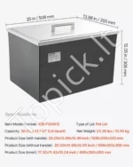 Įmontuojamas ledo konteineris / šaldymo dėžė 30 l (508 x 355 x 306 mm) iš nerūdijančio plieno lauko virtuvei ir barui - Image 7