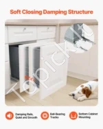 Ištraukiama 33 litrų (35 QT) šiukšliadėžė virtuvės spintelei su švelnaus uždarymo sistema (41 x 27,7 x 48,7 cm) - Image 6