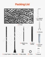 Juodas metalinis privatumo ekranas 120 x 50,8 x 183 cm - Image 6